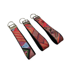 Logotipo personalizado Impreso Sublimación Correa Muñeca Poliéster Llavero Cordón Corto Llavero Cordones - Product Image 4