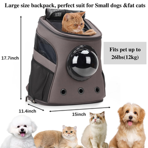 Adjustable Pet Travel <b>Backpack</b> Portable Outdoor Large Space <b>Cat</b> Carrier Small Dog <b>Backpack</b> Double Shoulder Fabric Pet Bag - Product Image 2