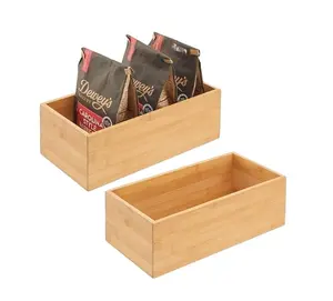 กล่องไม้ไผ่ใส่ของสำหรับห้องครัวกล่องเก็บอาหารและลิ้นชักที่ใส่ขนมและน้ำผลไม้สำหรับเครื่องดื่ม