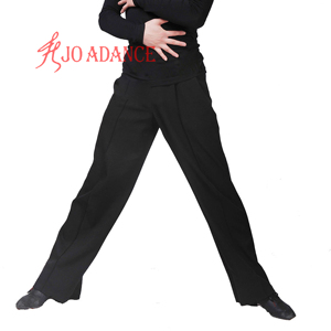 Pantalon de danse de salon pour hommes, pantalon large extensible 4 directions pour spectacle de <span class=keywords><strong>Samba</strong></span> Rumba - Product Image 1