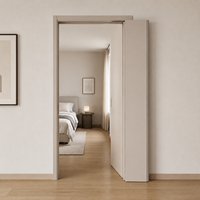 Porte intérieure pliante à 180 degrés la plus vendue, moderne, finition PET, porte composite pour chambre à coucher, salon et petit appartement