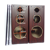Boîtier de haut-parleur en bois de 8 pouces pour étagère, vide, pour DIY, OEM ODM, coque de haut-parleur en bois