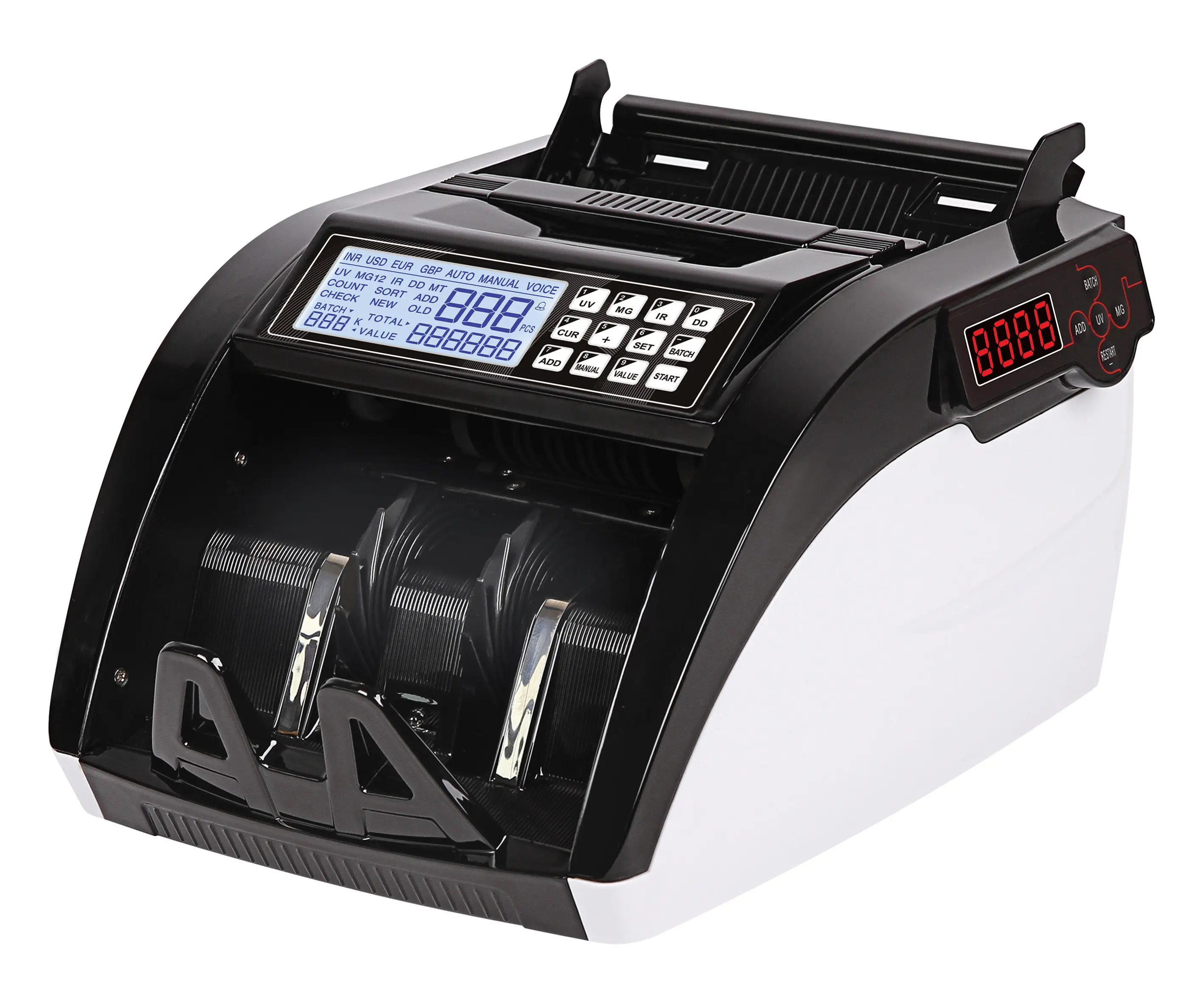 AL-6100 नकली नकली पैसे मुद्रा नोट बिल नकद नोट काउंटर डिटेक्टर गिनती मशीन