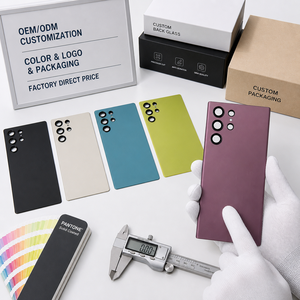 ราคาโรงงาน ฝาหลังโทรศัพท์สำหรับ Samsung Galaxy S22 กระจกนิรภัยฝาหลัง ฝาปิดแบตเตอรี่อะไหล่ ซ่อมมือถือ ขายส่ง - Product Image 2