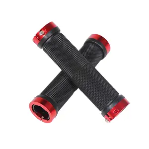 Nova imagem Montanha Estrada Ciclismo Bicicleta MTB Guiador Capa Apertos Suave Borracha Macia Anti-slip Handle Grip Lock Bar