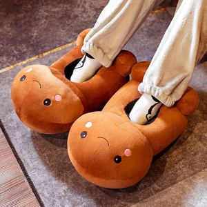 Pantuflas de Peluche con Forma de Pene, Pantuflas Sexys para el Hogar, Pantuflas Cálidas de Invierno, Pantuflas de Piel Sintética, 1 Par - Product Image 4