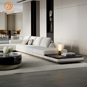 Set di Divani Modulari a 2 Posti in Bouclé, Componibile a L, Comodo, Grigio, Moderno per Soggiorno, Hotel, Villa - Product Image 3