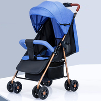 Poussette bébé 4 en 1 légère, cadre en acier inoxydable, pliage facile, ceinture de sécurité à cinq points, capacité de charge de 20 kg, pour les tout-petits de 3 ans