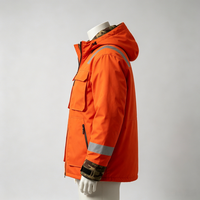 Veste de chasse réversible camouflage orange