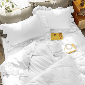 Gots cấp giấy chứng nhận sinh thái thân thiện thoải mái chịu được nhiệt độ cao Nữ Hoàng giường đặt Bỉ lanh lanh thoải mái Linen tấm bộ đồ giường - Product Image 1