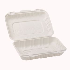 Emballage à emporter en forme de coquille 9*6, logo personnalisé OEM, boîte à hot-dogs, contenants jetables avec couvercles pour aliments, utilisables au micro-ondes - Product Image 5