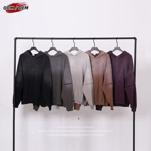 Sudadera con Capucha Oversize para Hombre, Estilo Vintage, Degradado, Efecto de Dos Piezas, 100% Algodón, 370 g/m², para Invierno - Product Image 2