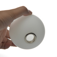 Fabricant Abat-jour en verre dépoli soufflé à la main personnalisé Demi-dôme Abat-jour en verre de 12 cm de diamètre Globe blanc pour lampes avec G9