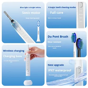 Spazzolino Elettrico Ai Smile 03TB con Luce Blu Sbiancante, Pulizia Sonica, Impermeabile, Ricarica Wireless, Corpo in ABS, 3 Modalità - Product Image 5