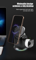 Chargeur sans fil pliable multifonctionnel 15 W 3 en 1 pour téléphone Pro