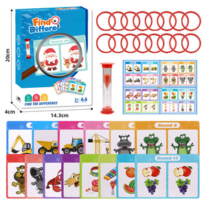 <span class=keywords><strong>Jeu</strong></span> de puzzle de recherche de différences pour enfants, jouet d'entraînement à la concentration, <span class=keywords><strong>jeu</strong></span> de défi visuel, casse-tête de bureau - Product Image 1