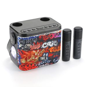 Altavoz <span class=keywords><strong>Karaoke</strong></span> Portátil para Exteriores TG545DK con Luces LED RGB, Salida de 5.3 10W, Carcasa de Plástico - Product Image 2