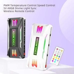 COOLMOON Accessoires d'ordinateur de jeu multifonctionnels PA1 ARGB Controller <span class=keywords><strong>Hub</strong></span> 5V 3PIN <span class=keywords><strong>PWM</strong></span> <span class=keywords><strong>4PIN</strong></span> Interface Fan Remote Control Kit - Product Image 2