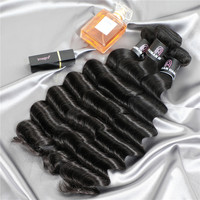 Sampel Gratis 10A Rambut Asli India Remy Bundel Grosir Virgin Cuticle Aligned 95-100g Rambut Manusia India