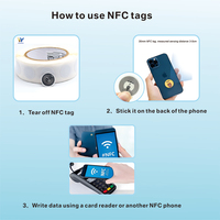 Etiqueta Adhesiva de Papel con Código QR NFC para Redes Sociales, Redonda de 25 mm, Etiqueta RFID de 13.56 MHz, Chip FM11NT022, Rollo Personalizado Resistente al Agua