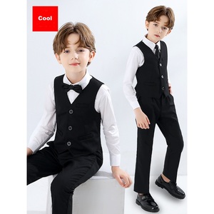 Costume <span class=keywords><strong>de</strong></span> cérémonie personnalisé pour garçons, smoking pour performance au piano pour enfants, nouveau blazer pour porteur d'alliances, tenue d'hôte pour étudiants - Product Image 1