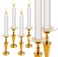 En gros, Bobeches en verre de haute qualité, protecteurs anti-gouttes pour bougies, pour table, taille personnalisée, polies au feu, supports de bougies