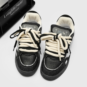 Zapatillas Oem para hombre con logotipo personalizado, zapatos de skate superior de tela vaquera Pu, Zapatillas Para Caminar A La <span class=keywords><strong>Moda</strong></span>, diseño de lujo, Zapatillas para hombre - Product Image 4