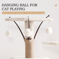 Arbre à chat en bois de luxe multicouche, cadre d'escalade, hamac, condo, chatons, poteau à gratter en bois interactif, peluche