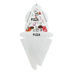 Caja de rebanadas de pizza desechable/Embalaje de pizza individual/caja de pizza triangular