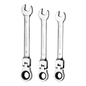 Hot Selling 10 in 1 Flex Head Ratchet <strong>Wrench</strong> Set 6-19mm <strong>Combination</strong> <strong>Wrench</strong> Spanner Tool Set Portable High Torque Ratchet <strong>Wrench</strong> - Product Image 1