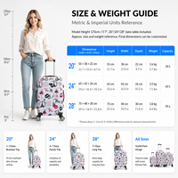 Ensemble de bagages à roulettes ABS OEM ODM, motif rose, 3 pièces, valises rigides, 20, 24, 28 pouces, fournisseur en gros pour les chaînes de magasins de détail