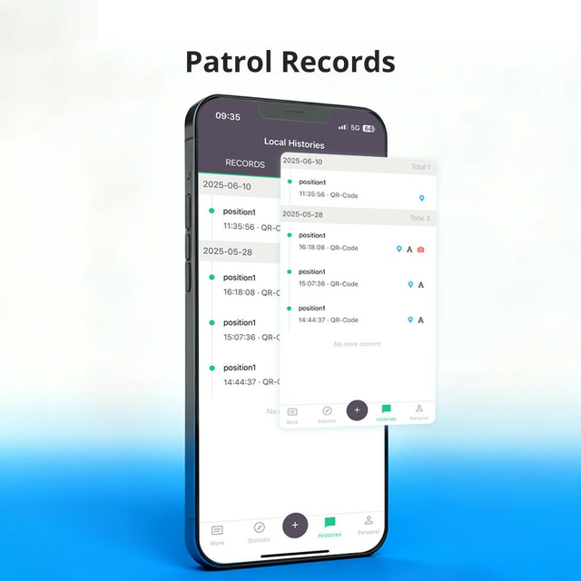 Security Guard Patrol System ABS Material IP67 Weatherproof Installation-free Lifetime Warranty QR Code Enabled Mobile App