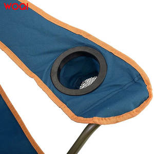 Silla Plegable para Exteriores Woqi, Color Azul Marino, Marco de Aluminio, Tela de Poliéster, Uso en Jardín, Ligera, Portátil, con Parasol - Product Image 4