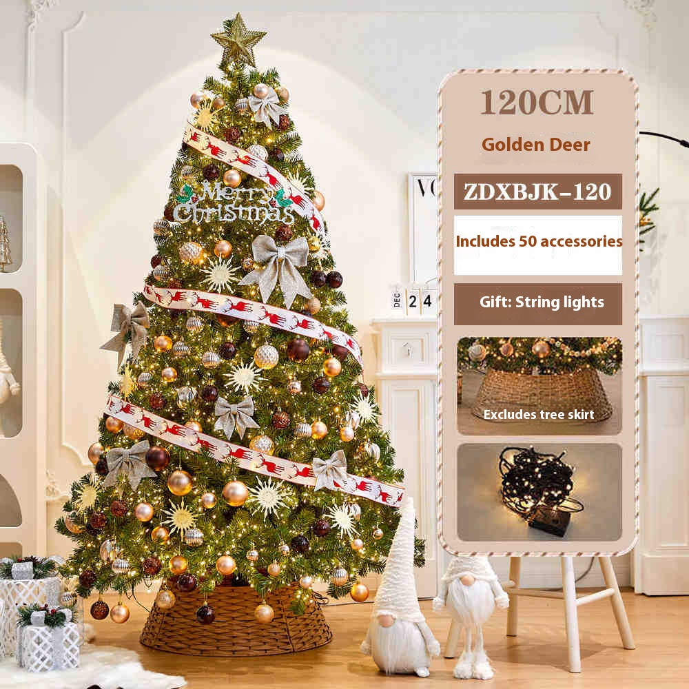 Ensemble Champagne Gold, Café et Cerf Rouge 120CM