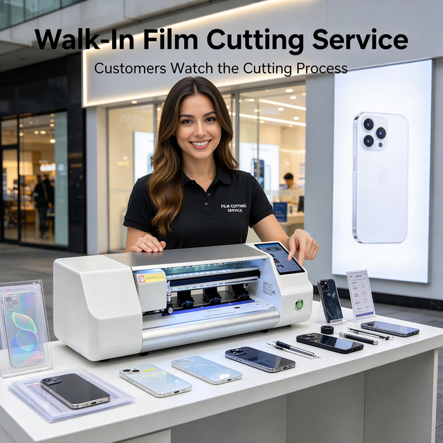 Low Power Consumption Smart Cloud Film Cutting Machine for Mobile Phone Smart Watch Camera-High Precision Energy Saving Long