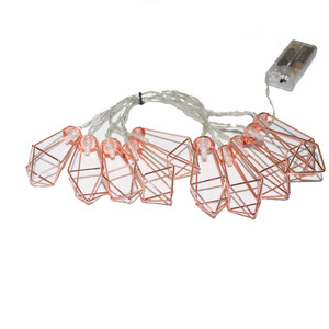 Giá bán buôn sắt rèn Thả Nước pha lê LED ánh sáng chuỗi Rose Gold thiết kế hình học trang trí nội thất chuỗi Lights - Product Image 6
