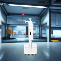 MicroPette Plus Transfert manuel de micropipette en plastique à 8 canaux avec volume réglable et modèle d'aspiration magnétique Gilson