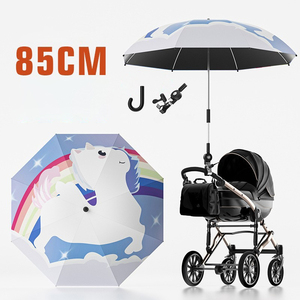 2025 nouveau dessin animé mignon Design bébé poussette <span class=keywords><strong>parapluie</strong></span> noir revêtement Protection UV double lumière du soleil pluie chaise extérieure <span class=keywords><strong>parapluie</strong></span> - Product Image 3