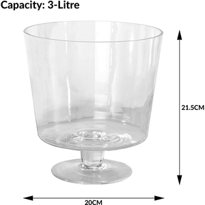 <span class=keywords><strong>Ciotola</strong></span> per Trifle in <span class=keywords><strong>vetro</strong></span> con piedini lavabili in lavastoviglie <span class=keywords><strong>grande</strong></span> piatto da Dessert da 3 litri con gambo in <span class=keywords><strong>vetro</strong></span> - Product Image 5