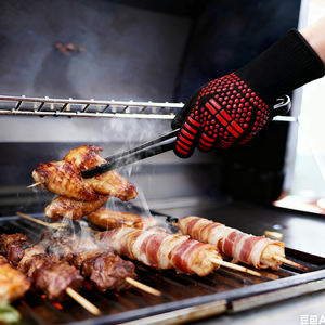 Guantes de Horno de Silicona Resistentes al Calor, para <span class=keywords><strong>Microondas</strong></span>, Impermeables, de Silicona y Algodón, Venta al Por Mayor - Product Image 3