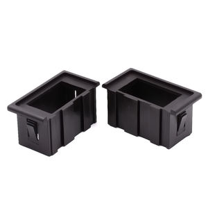 Nouveau panneau de commande à bouton-poussoir basculeur EL 2 gang marche/arrêt étanche noir pour automobile, voiture, marine, bateau - Product Image 1