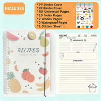 2026 Myway Nouveau classeur de recettes pour inscrire vos propres recettes de pâtisserie avec couverture en PP, poche de rangement arrière et onglets pour la pâtisserie