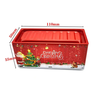 Durable Tin <b>Christmas</b> <b>Box</b> Rust Proof Mini Size Storage <b>Box</b> Vintage Style Industrial Style Iron <b>Box</b> <b>Christmas</b> - Product Image 6