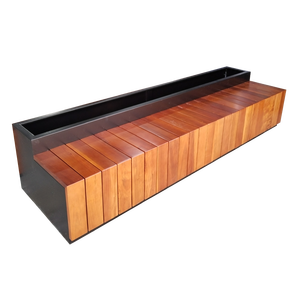 Banco de madeira ao ar livre do estilo moderno com caixa do plantador para o lazer do shopping ou o uso do jardim usado como a cadeira dos bancos da flor - Product Image 1