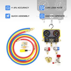 S303 वैक्यूम पंप और R32 R600 <span class=keywords><strong>r134a</strong></span> R410a कई गेज सेट दबाव गेज के लिए सेट - Product Image 4