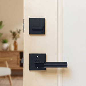 OEM Square Rose Black Lever Handle with Deadbolt <strong>Lock</strong> for Entrance <strong>Door</strong> <strong>Combo</strong> <strong>Lock</strong> Set Interior <strong>Door</strong> <strong>Lock</strong> Hardware - Product Image 2