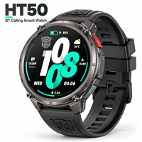 Montre connectée HT50 de haute qualité, batterie longue durée 1200 mAh, écran IPS 1,7 pouce, appels Bluetooth, boussole, IP68, FitCloudPro, montre de sport pour hommes, extérieur