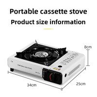 Réchaud de camping portable à gaz butane, type cartouche, à allumage magnétique, pour pique-nique, personnalisable