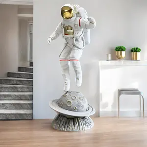 Grote Hars Astronaut Sculptuur Voor Huisdecoratie Woonkamer Kantoor Housewarming Opening Geschenk Astronaut Landing Decoratie