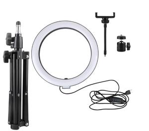 Anneau lumineux 26cm Luminosité réglable Anneau lumineux 210 cm Trépied Support de téléphone 10 pouces Led <span class=keywords><strong>Light</strong></span> - Product Image 4